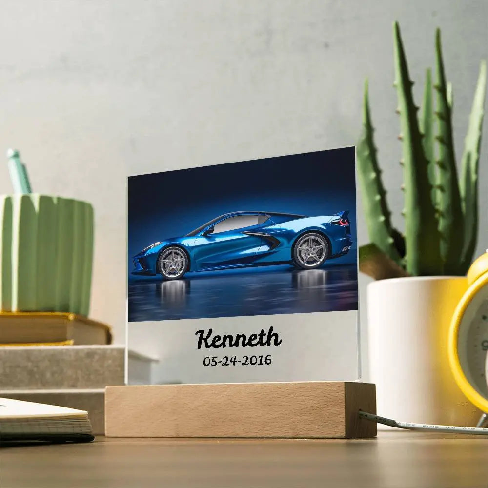 Personalized Corvette Acrylic Square Plaque AnywherePOD