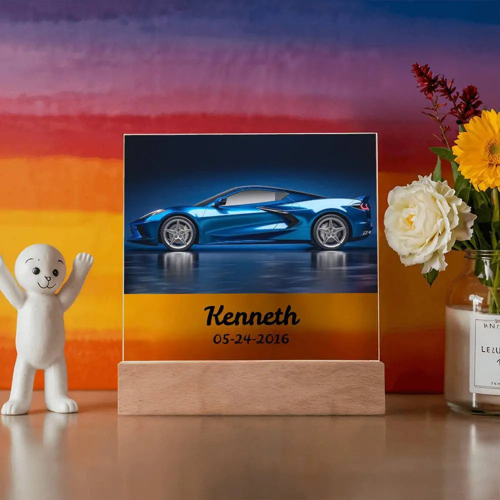Personalized Corvette Acrylic Square Plaque AnywherePOD