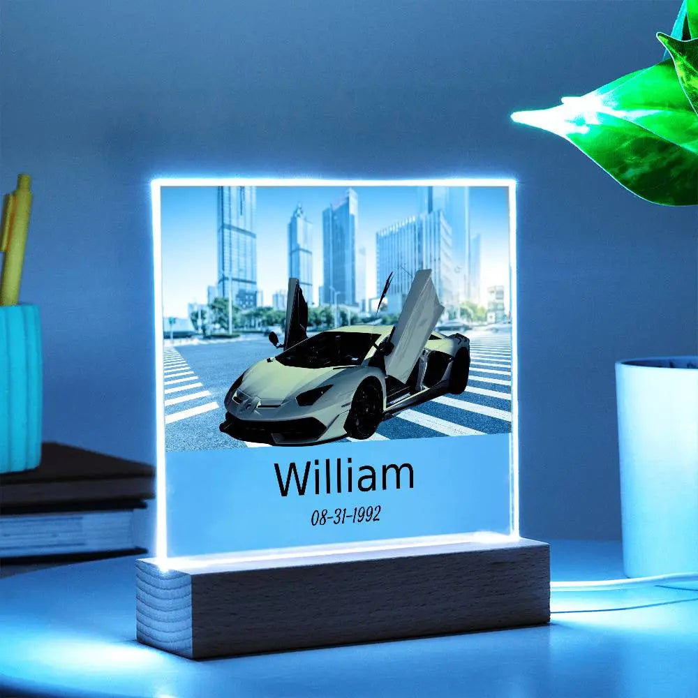 Custom Car Acrylic Square Plaque AnywherePOD