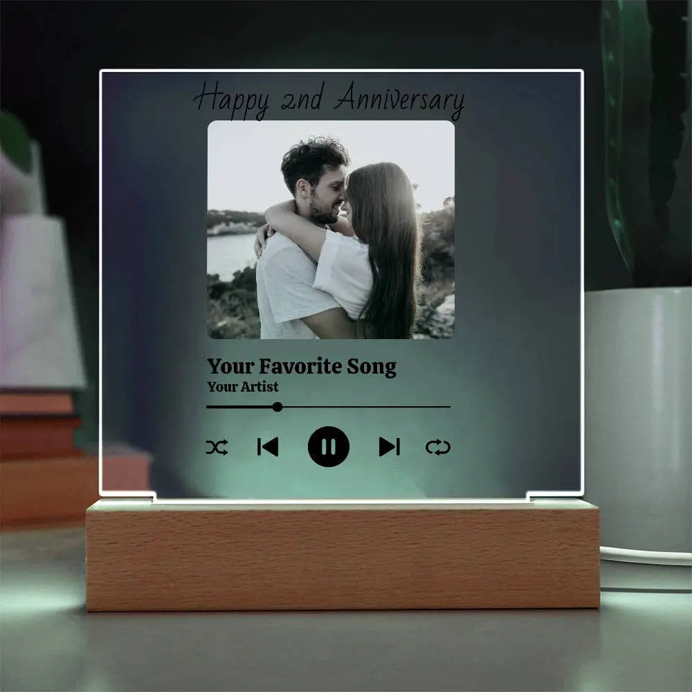 Anniversary Song Player Acrylic  Plaque AnywherePOD