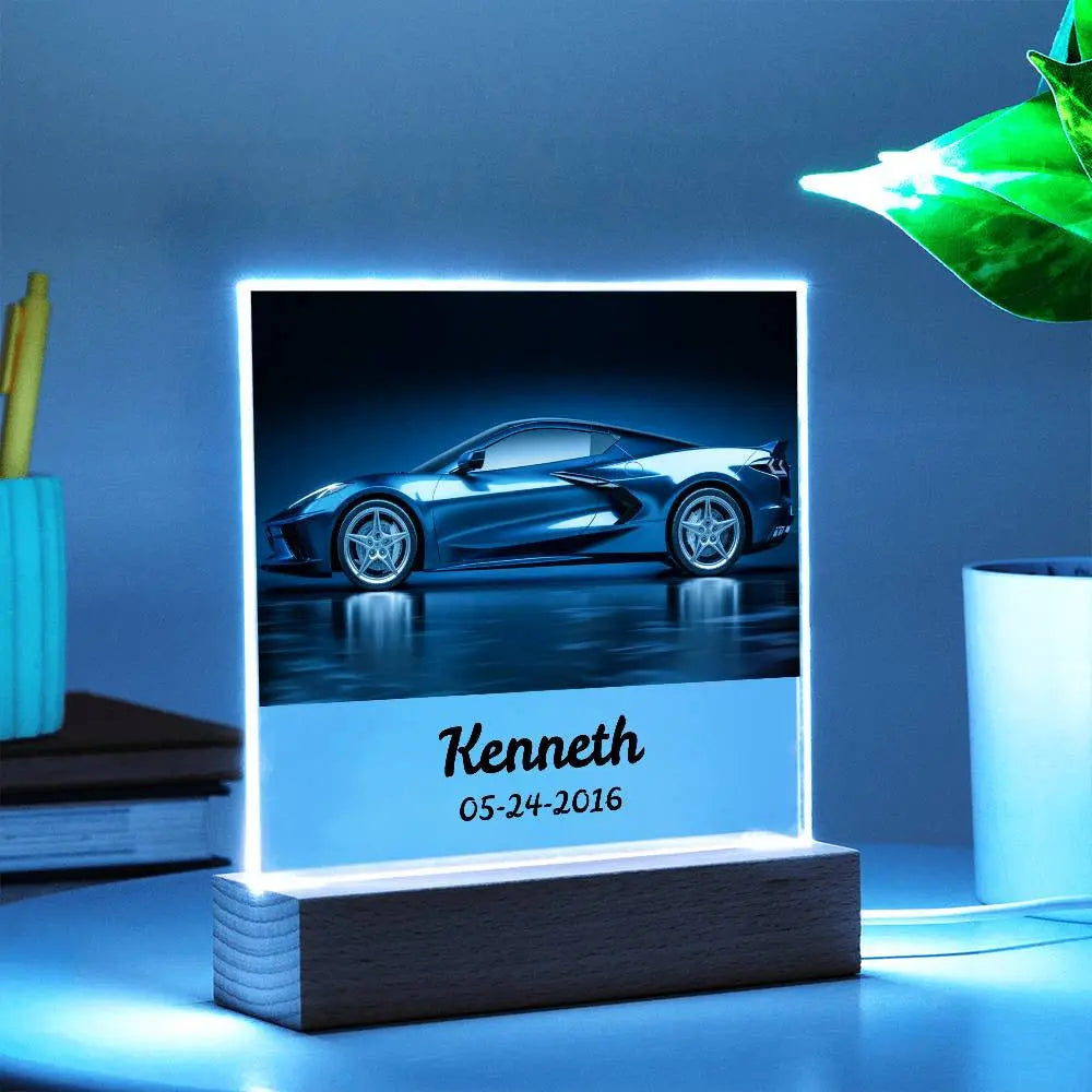 Personalized Corvette Acrylic Square Plaque AnywherePOD