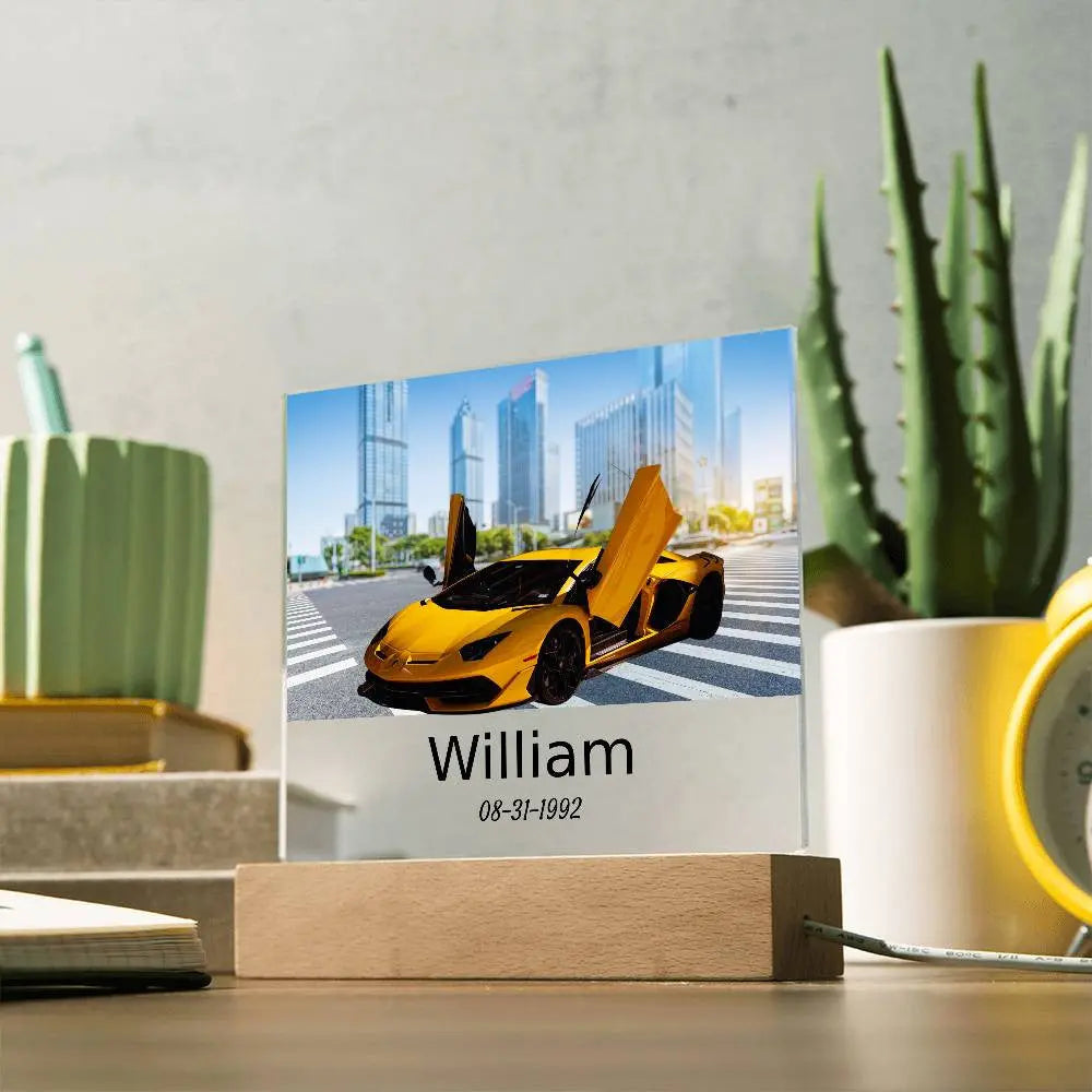 Custom Car Acrylic Square Plaque AnywherePOD
