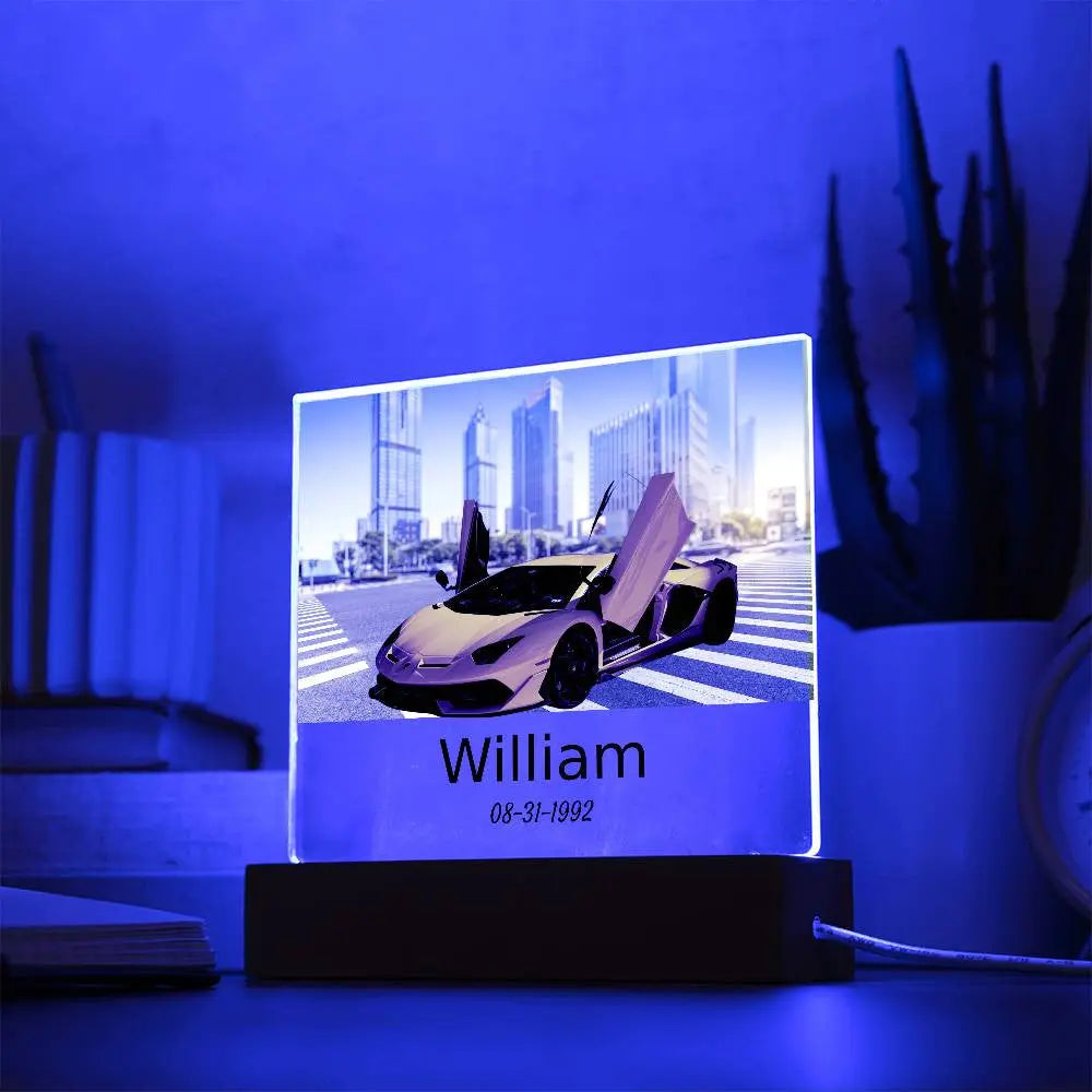 Custom Car Acrylic Square Plaque AnywherePOD