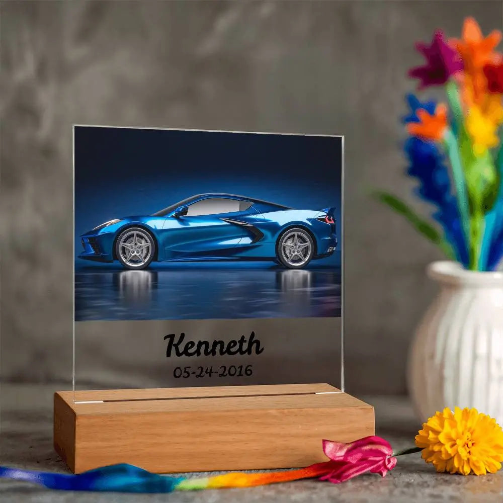 Personalized Corvette Acrylic Square Plaque AnywherePOD