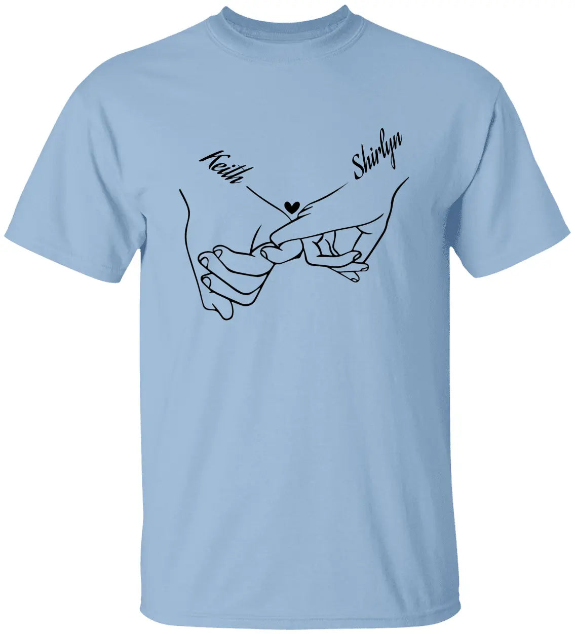 Loving Hands Graphic Tee Light Blue