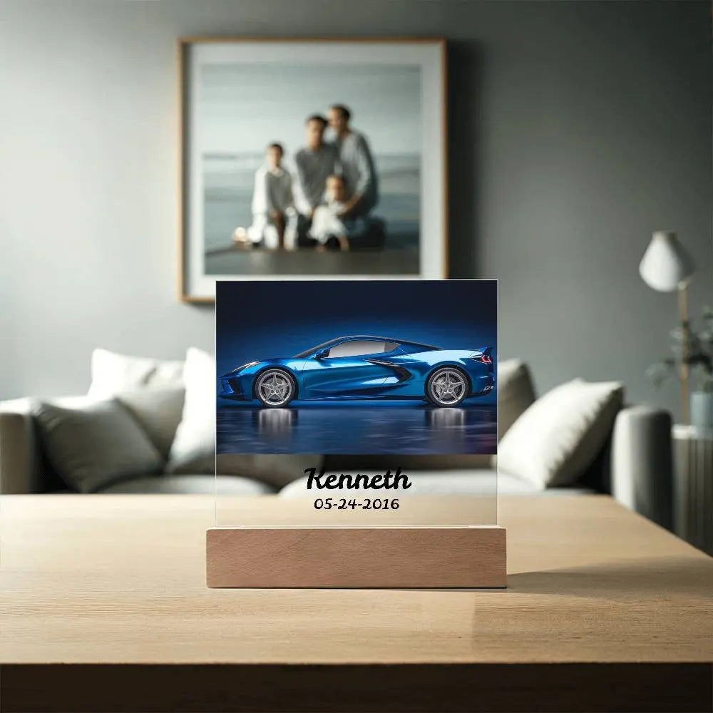 Personalized Corvette Acrylic Square Plaque AnywherePOD
