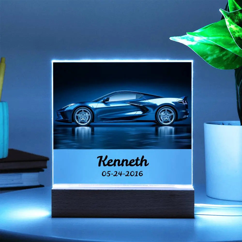 Personalized Corvette Acrylic Square Plaque AnywherePOD