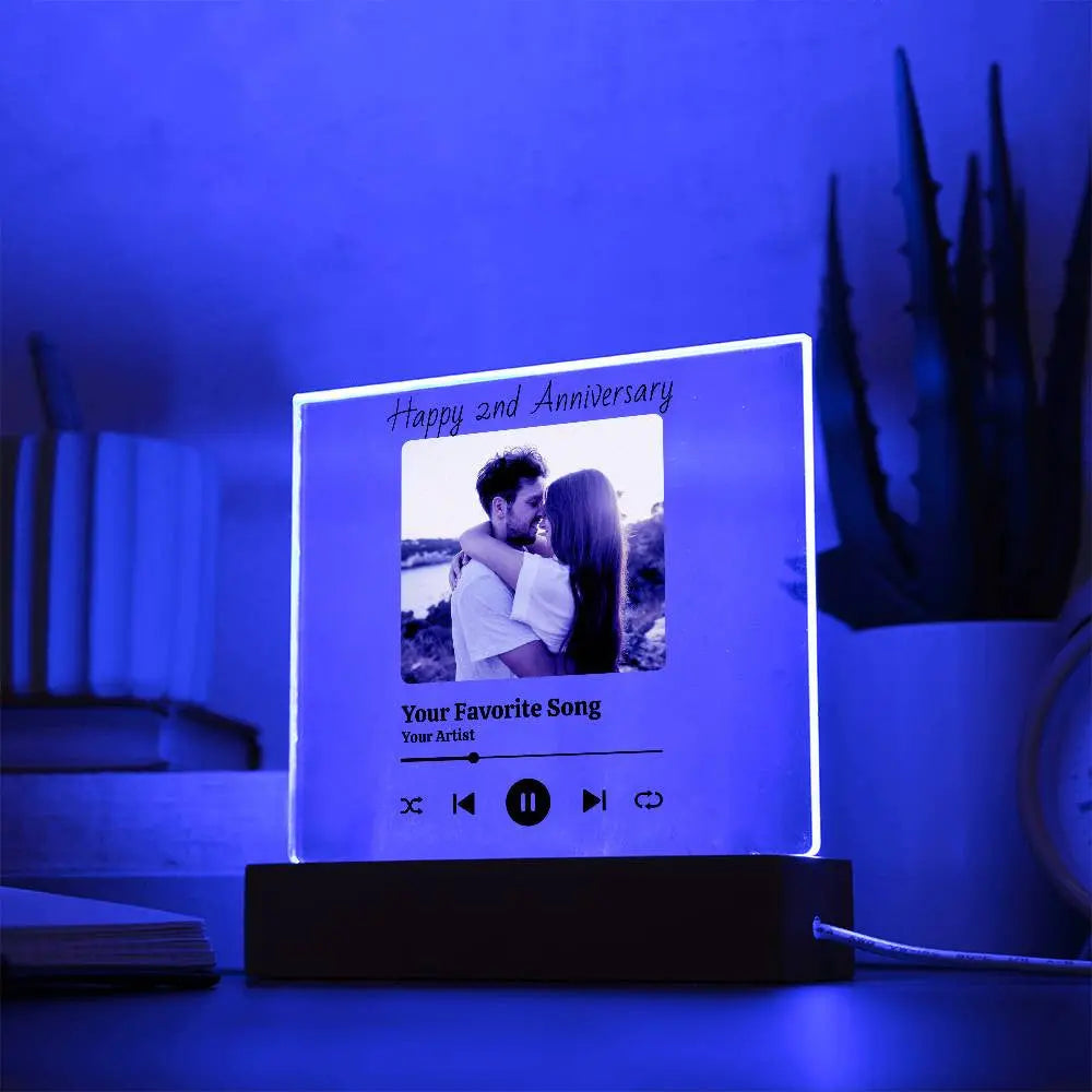 Anniversary Song Player Acrylic  Plaque AnywherePOD