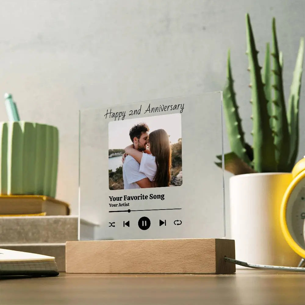 Anniversary Song Player Acrylic  Plaque AnywherePOD