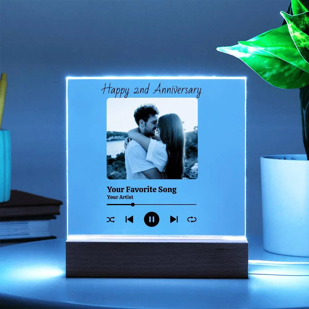 Anniversary Song Player Acrylic Plaque AnywherePOD