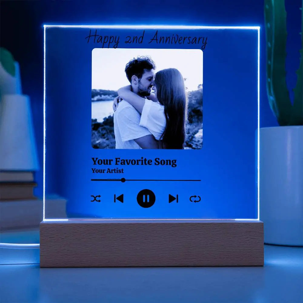 Anniversary Song Player Acrylic Plaque AnywherePOD