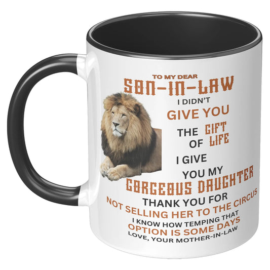 TO MY DEAR SON-IN-LAW 11oz Accent Mug AnywherePOD