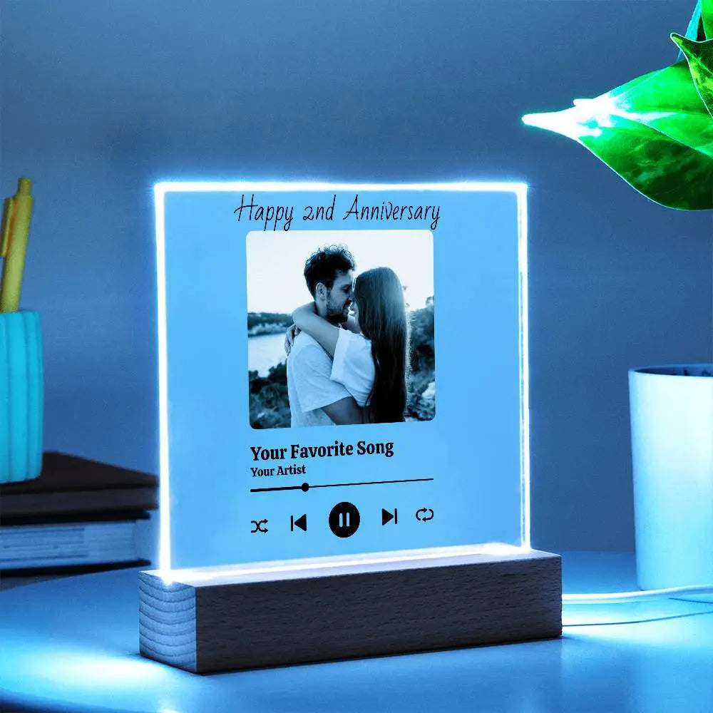 Anniversary Song Player Acrylic Plaque AnywherePOD