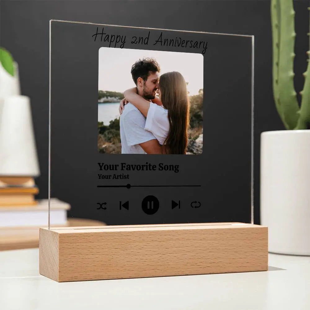 Anniversary Song Player Acrylic Plaque AnywherePOD