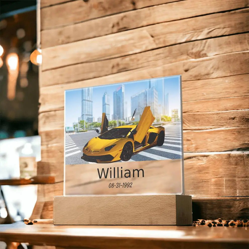 Car Memorabilia Custom Car Acrylic Square Plaque