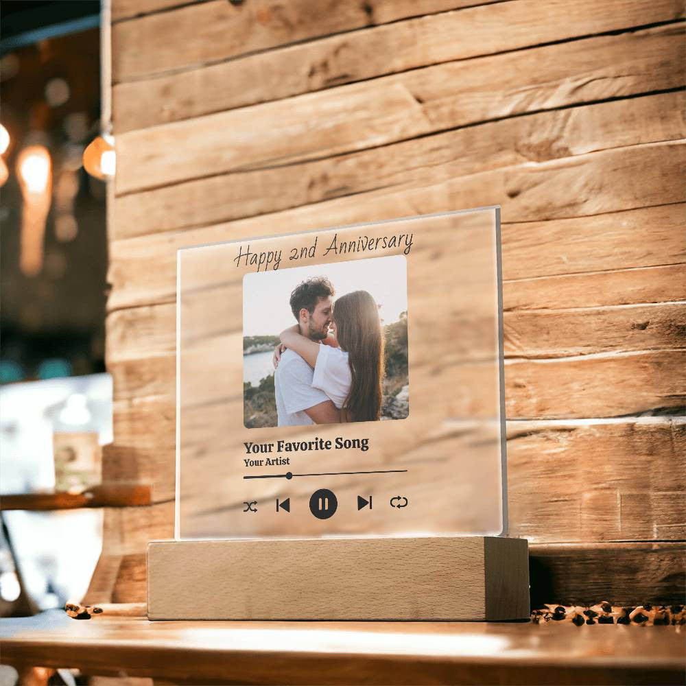 Anniversary Song Player Acrylic  Plaque