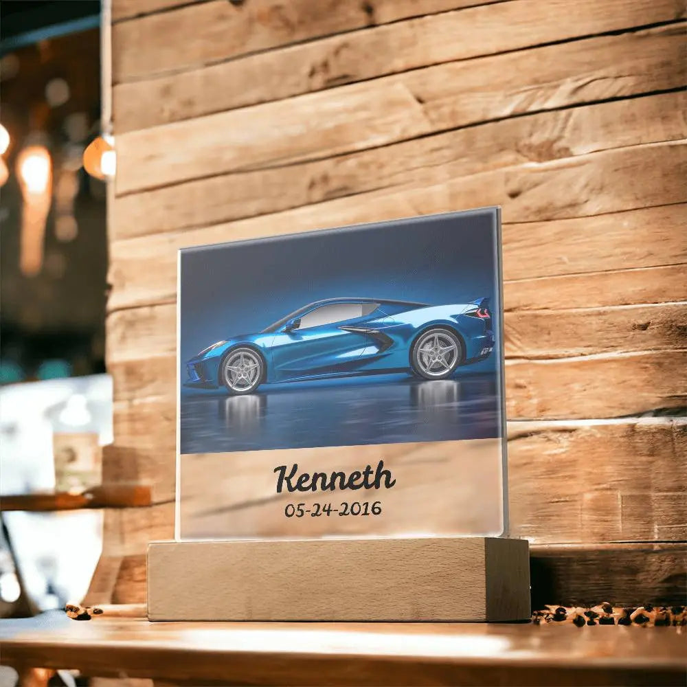 Personalized Corvette Acrylic Square Plaque AnywherePOD