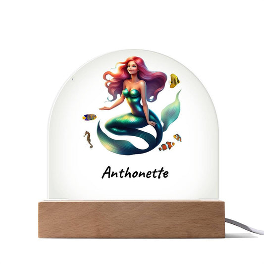 Personalized Mermaid Acrylic Dome Plaque