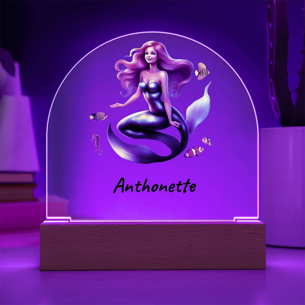 Personalized Mermaid Acrylic Dome Plaque