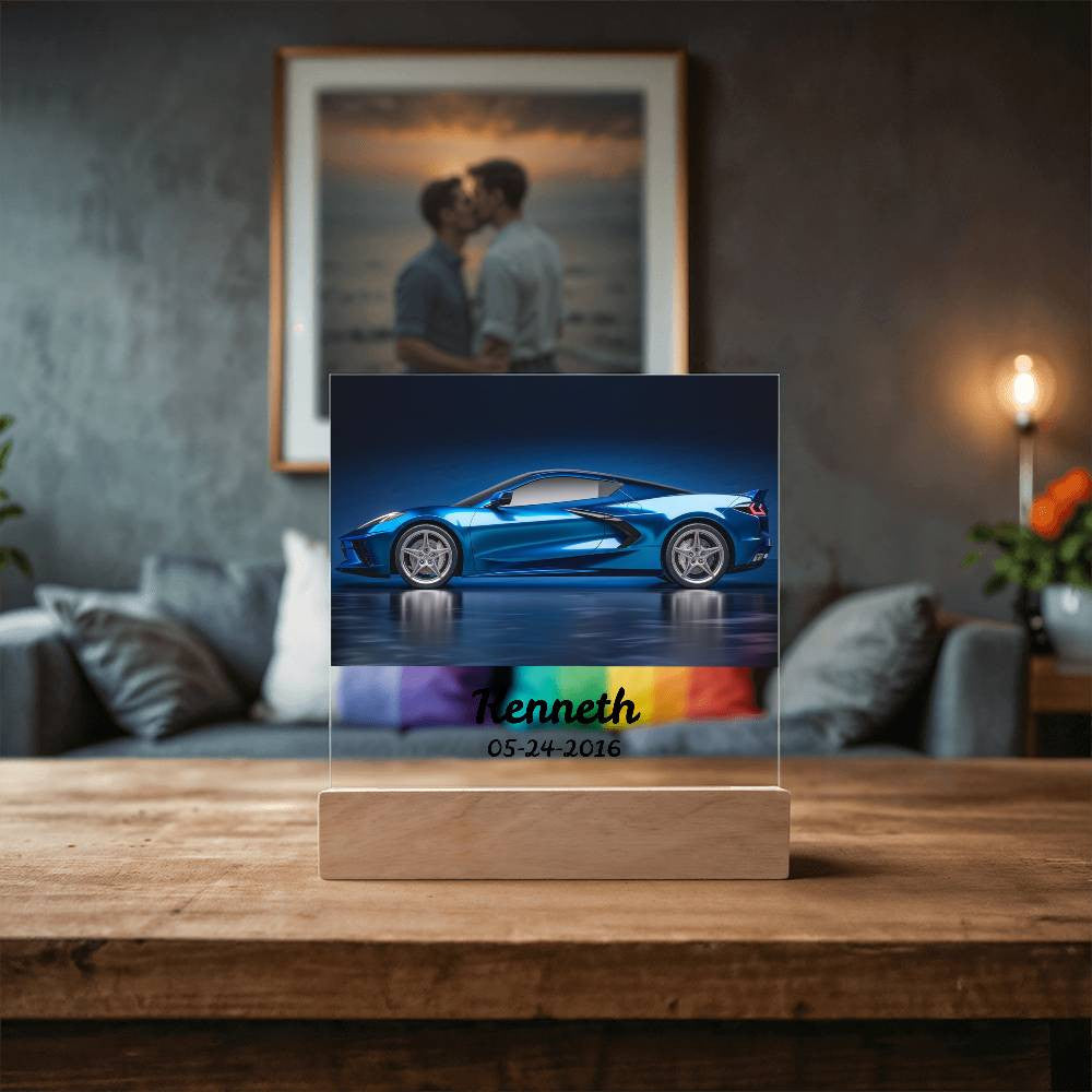 Personalized Corvette Acrylic Square Plaque