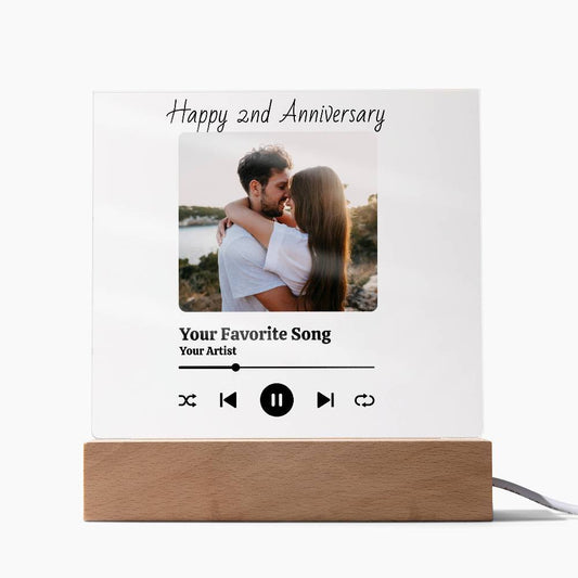 Anniversary Song Player Acrylic  Plaque